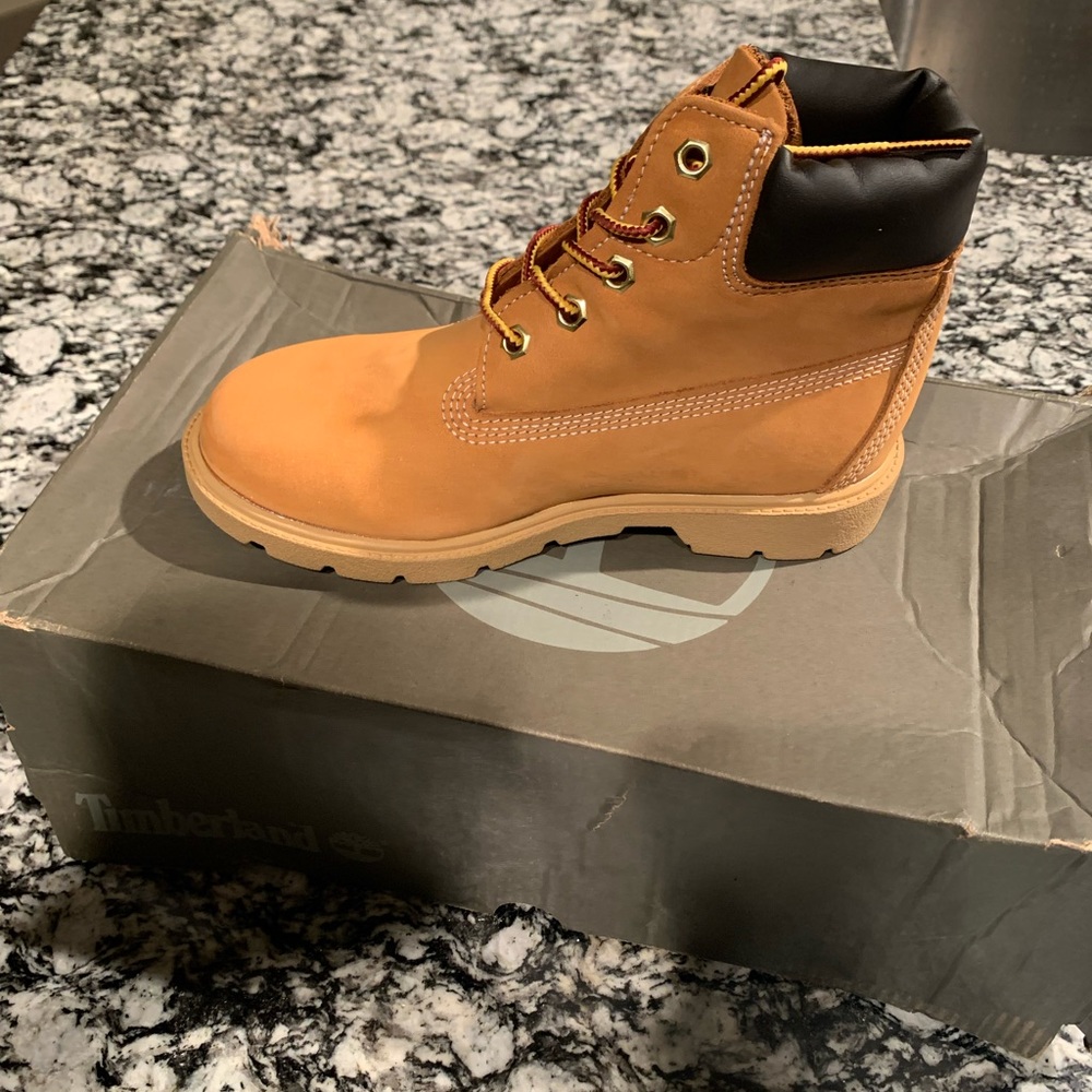 Size 2 in Youth Timberland Classic 6in Waterproof boot Wheat Nubuck (Brand New)